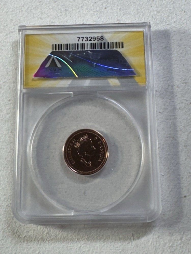 2000 Canada 1 Cent Graded MS 69 RD by ANACS Proof Like