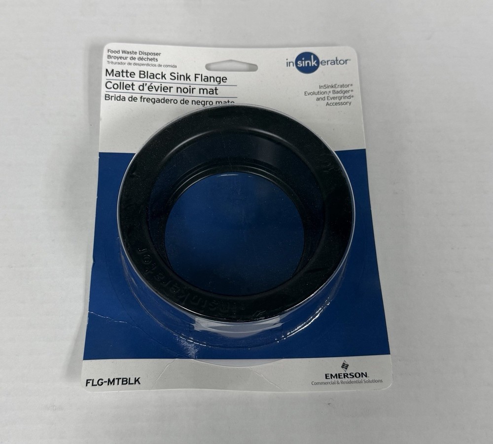 Insinkerator Matte Black Kitchen Garbage Disposal Extended Mount Sink Flange