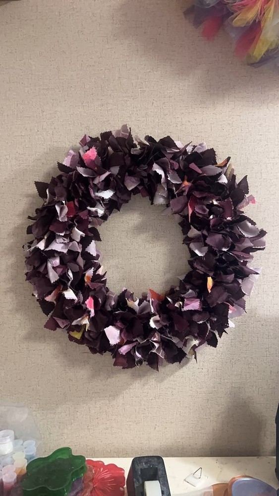 Handmade Fabric Rag Wreath
