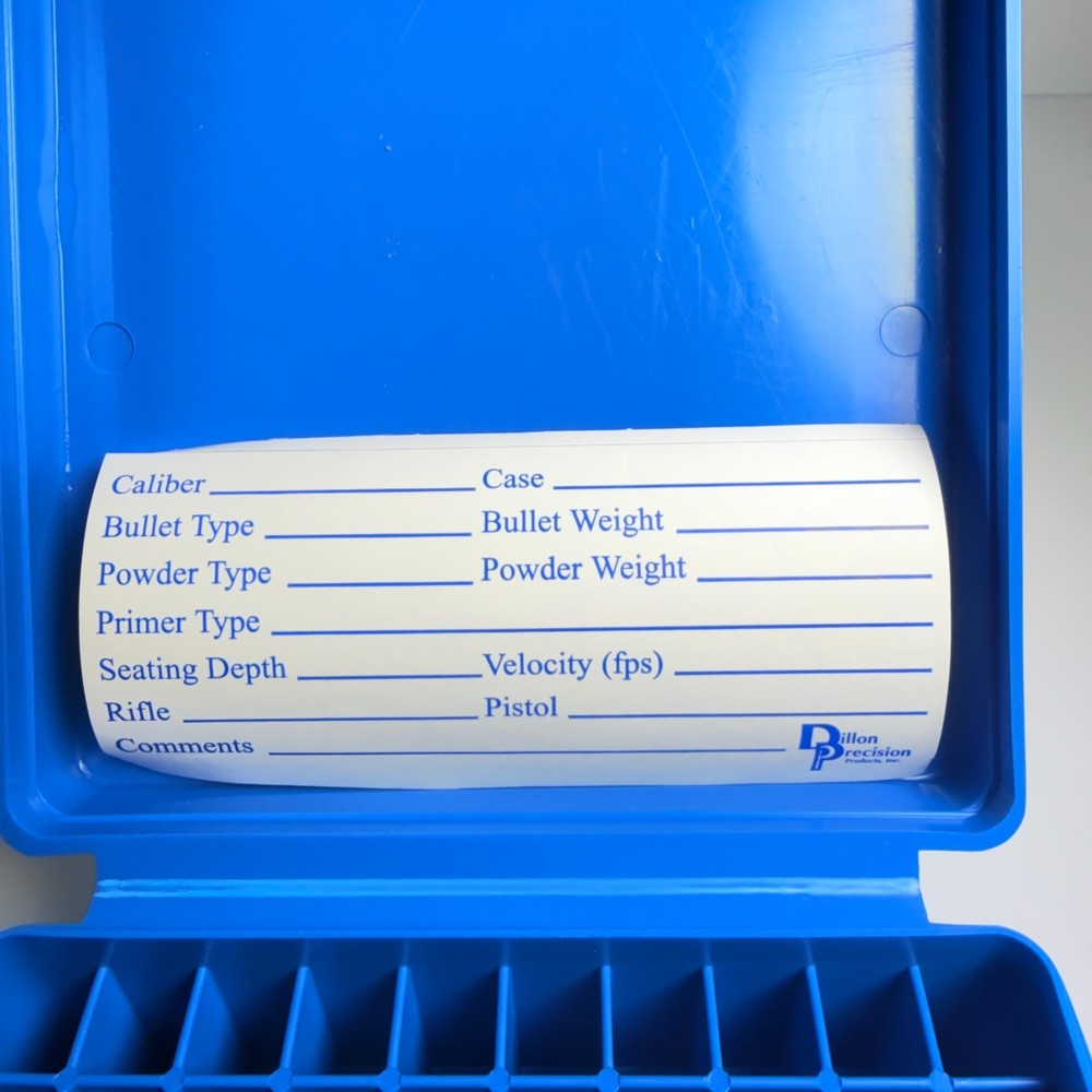 Dillon Precision Ammo Box .38 .357 Magnum 100rd Blue OLD STYLE Stackable