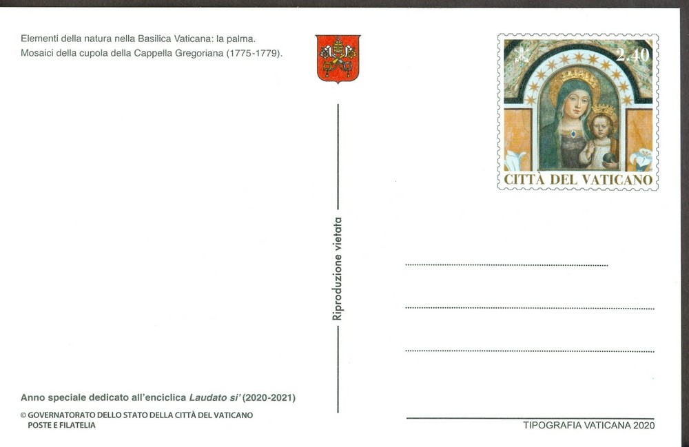 Vatican City 2020 postcards encyclical Laudato si' Mint