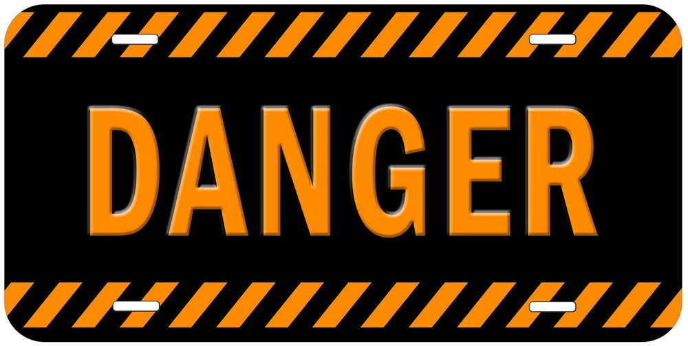 Danger 002 Any Name Personalized Novelty Car License Plate