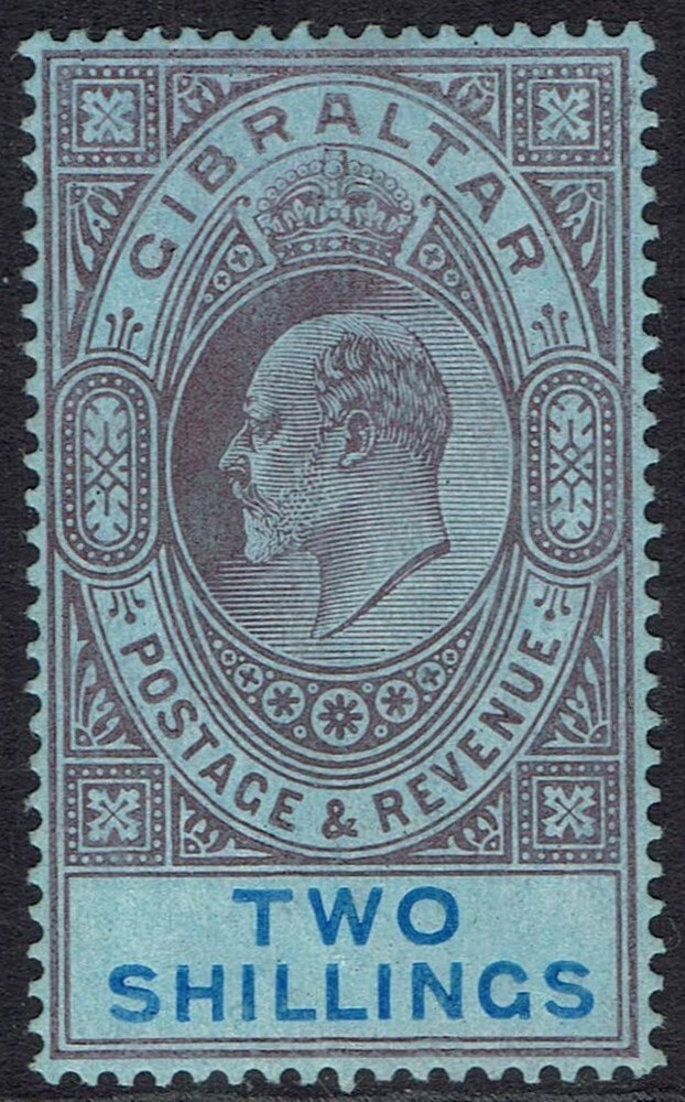 GIBRALTAR 1906 KEVII 2/-