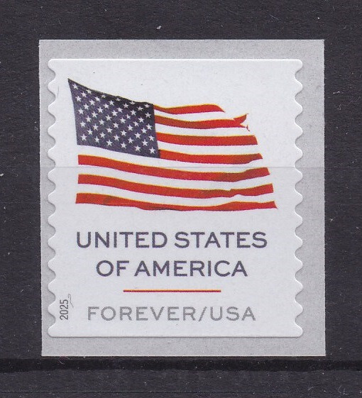 Scott #6018 US FLAG (Coil Single 3K - APU) 2025 Mint NH