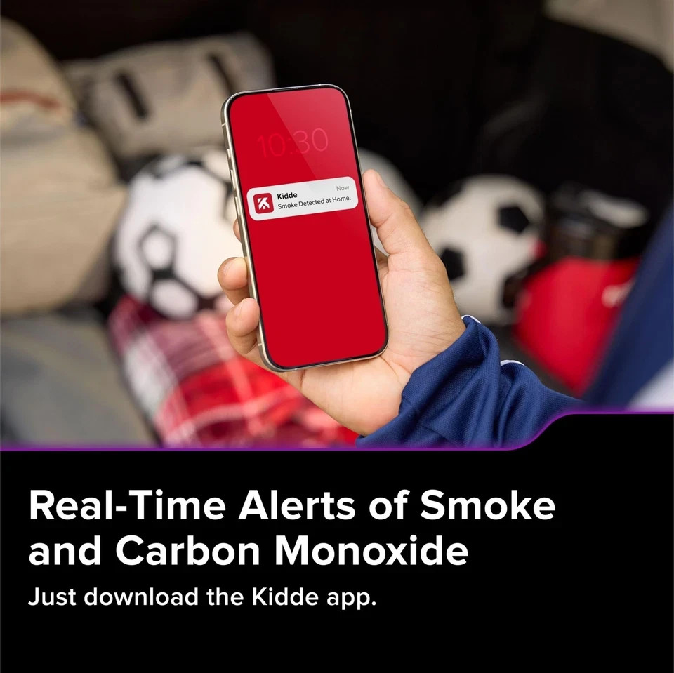 Kidde Hardwired Kidde App Enabled Smart Smoke and Carbon Monoxide Detector, A...
