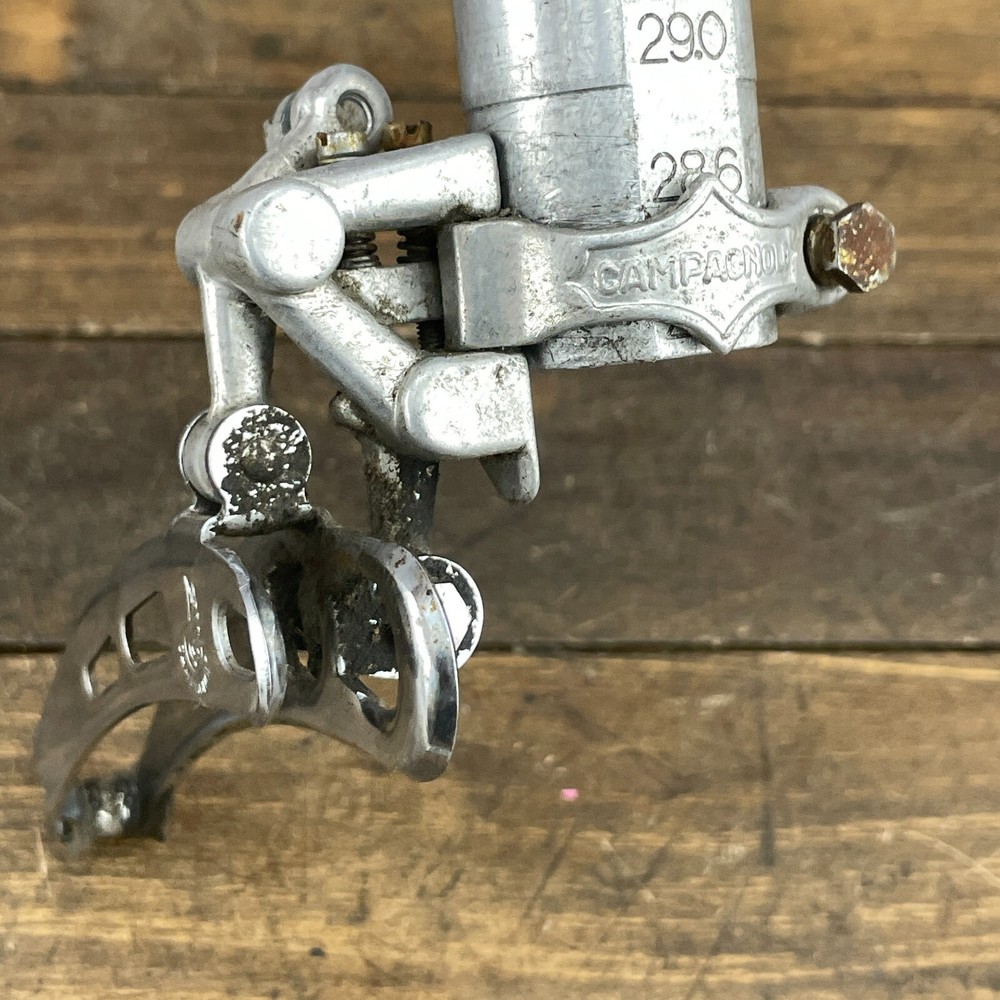 Vintage Campagnolo Record Front Derailleur On Bottom Pull Campy 3 Hole A3