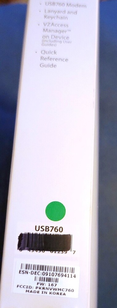 Verizon USB760 Mobile Modem 3G CDMA