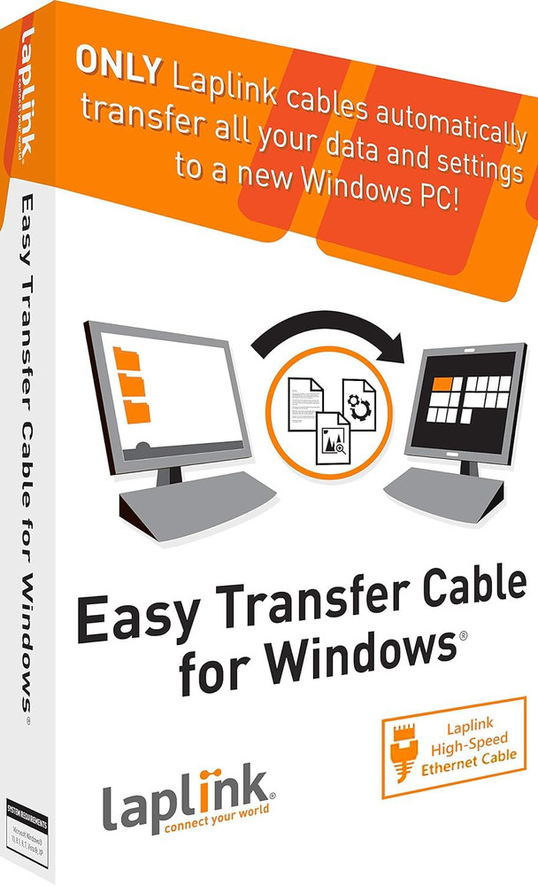 Easy Transfer Cable, Includes Pcmover Express Data Transfer Software and High Sp