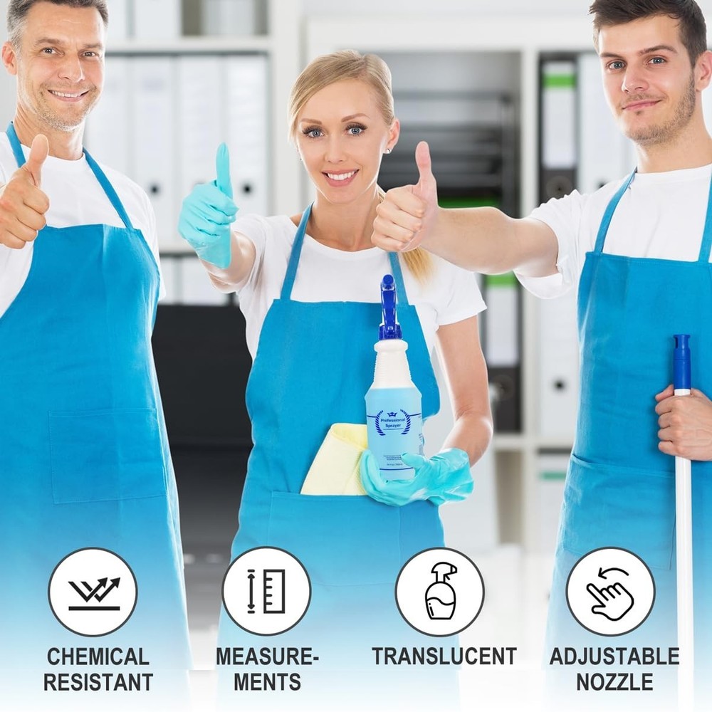 Plastic Spray Bottle, Empty Spray Bottles (2 Pack 24 Oz), All-Purpose Sprayer fo