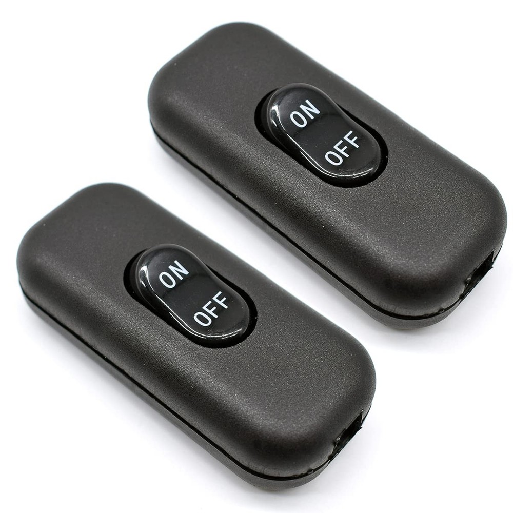 2 Pcs Inline Cord Switch On/Off Lamp Control Table Lamp Appliance Switch Rocker