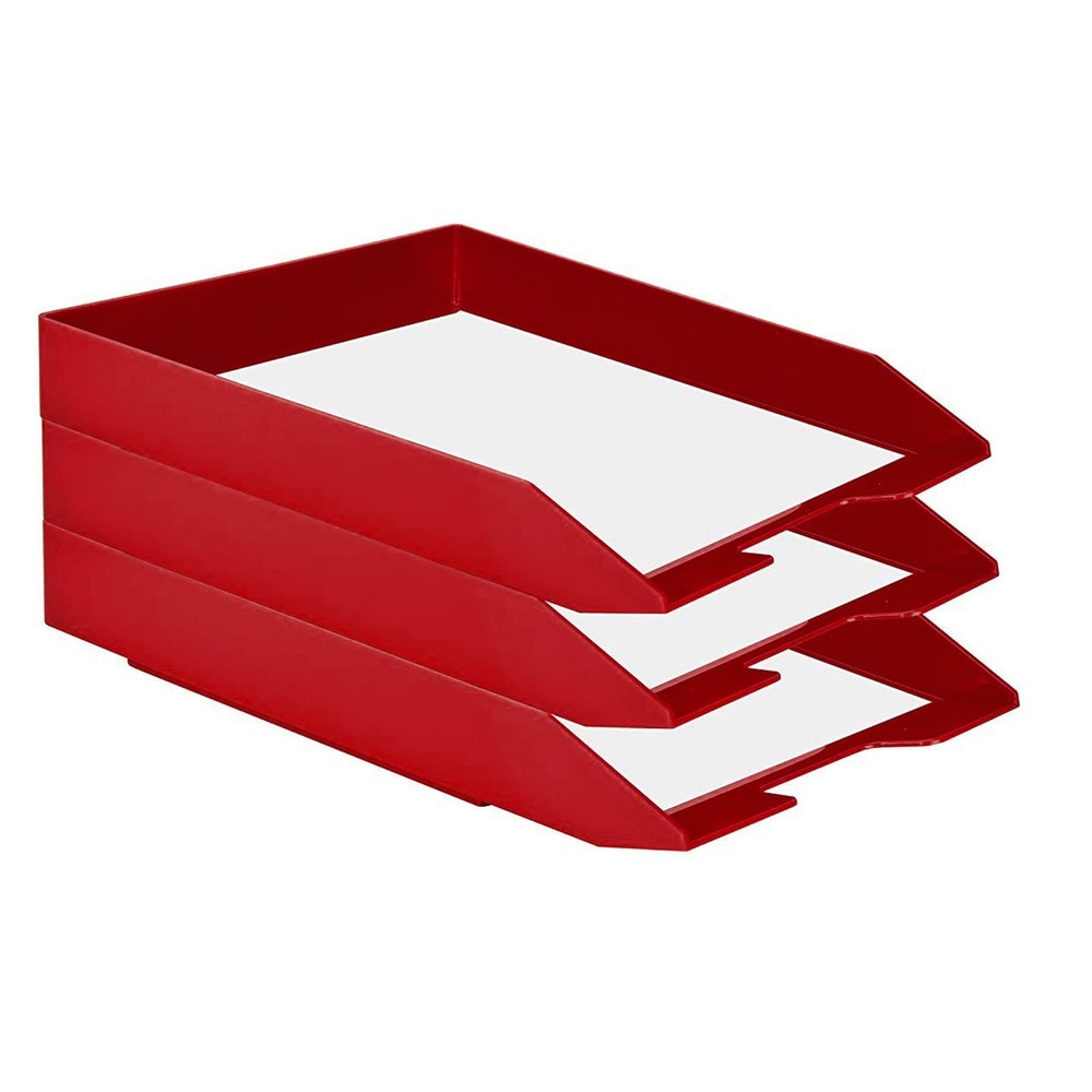 Stackable Letter Tray Front Load, Letter Size, Stacking Document Desk Office ...