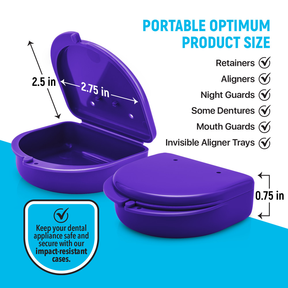 Dental Retainer Denture Storage Case Box Mouthguard Container Assorted 10PK