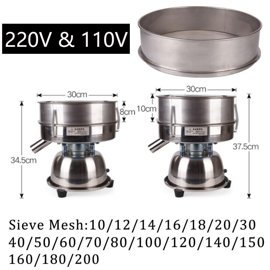 Electric Vibrating Sieving Machine Powder Screening Sifter Machine Colander Mini