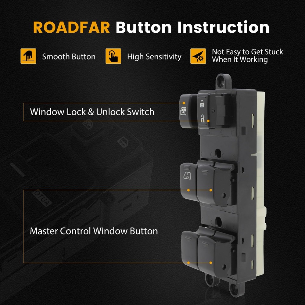 OE 83071AJ010 Front Left Driver Side Power Master Window Switch fits Black