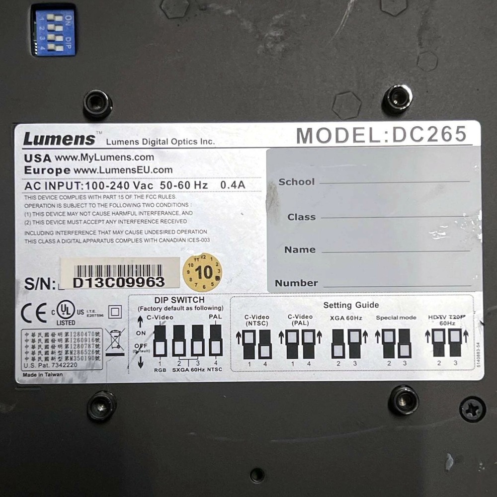 Lumens Digital Optics DC265 Ladibug Document Camera