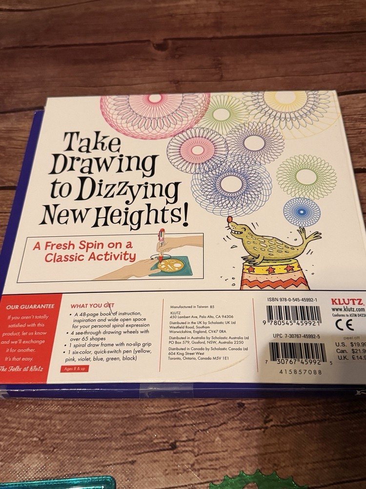 SPIRAL DRAW - CREATE ONE ZILLION DESIGNS KLUTZ ART & ACTIVITY KIT SEE NOTES