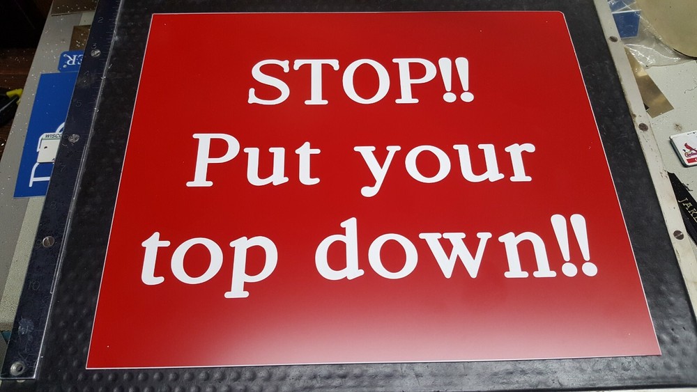 Custom Engraved Personalized Plastic Sign - new - 6"x8"