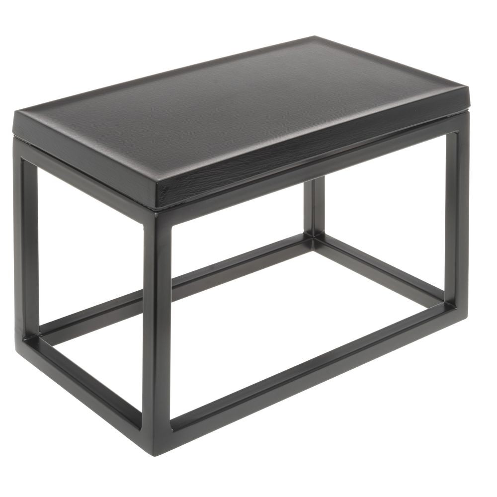 HUBERT® Black Display Riser with Black Top - 7"H