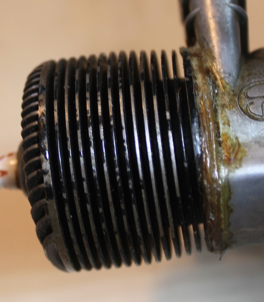 Lot 386, Ohlsson & Rice 60 scale airplane engine, spark plug & points, used