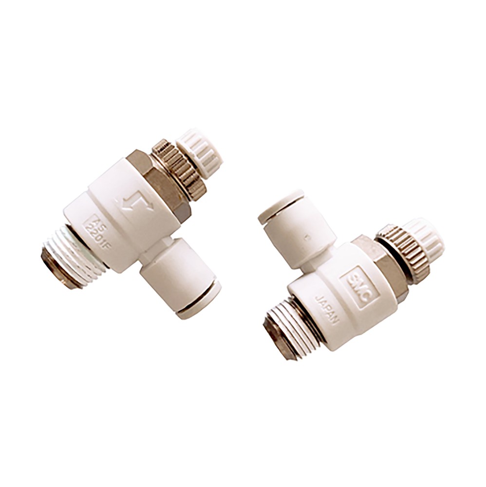 1pcs SMC AS2301F-02-10S Speed Controller One-Touch Fitting Elbow ✦KD