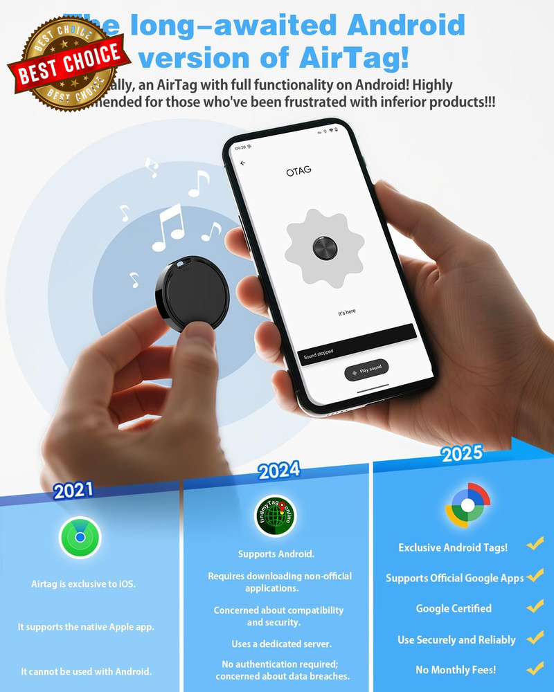 Air Tags for Android,Air Tags-4 Pack Android,Android Tracker Tags,2 Year Battery