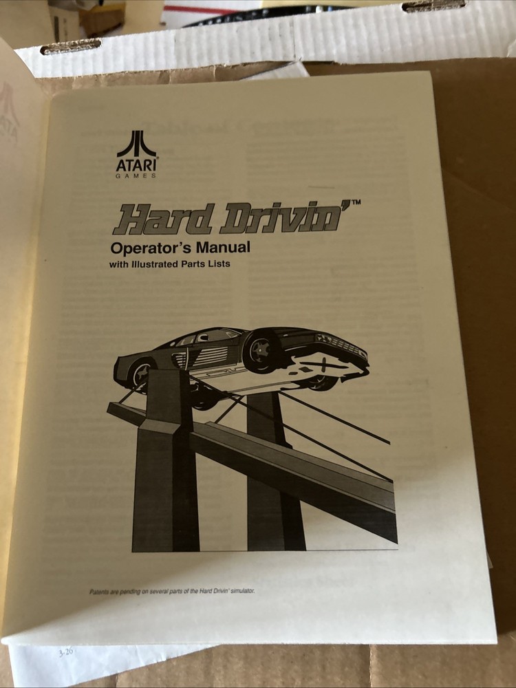 Hard Driven Atari Drivin Arcade Game Manual