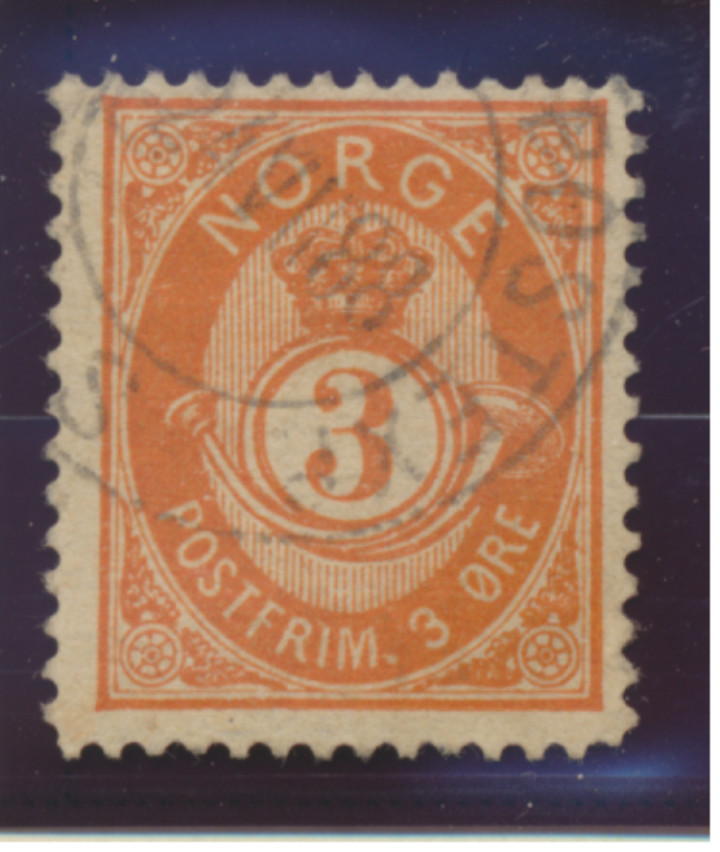 Norway Stamp Scott #38a, Used