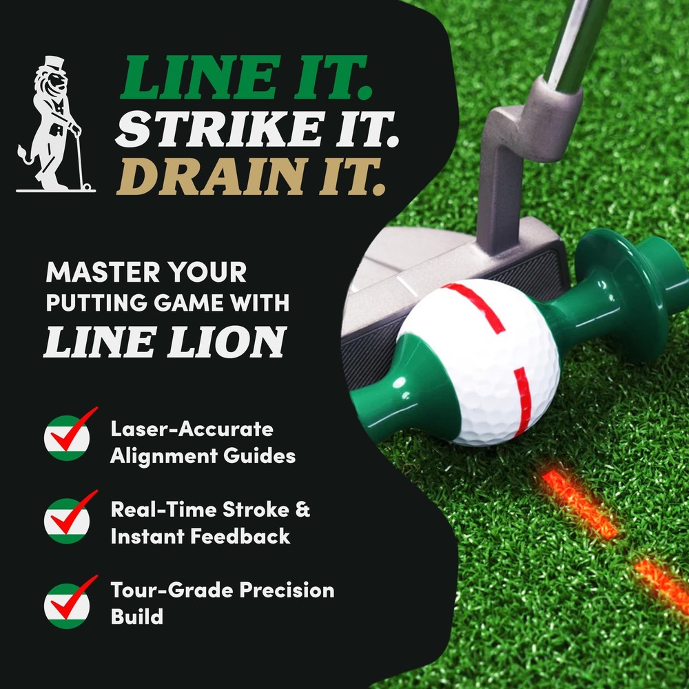 Putting Trainer – Golf Training Aid for Consistent Roll, Precision Start Line...
