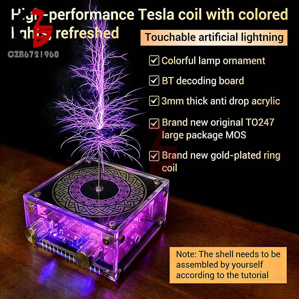 MTC Dual-Mode Music Tesla Coil Artificial Lightning Touchable Bluetooth Decoding