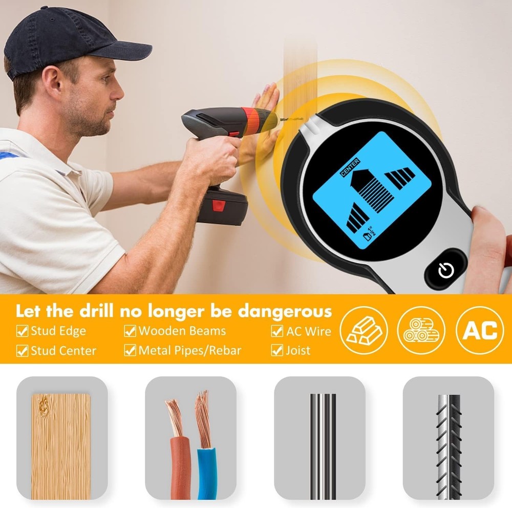 Stud Finder Wall Scanner 5 in 1 Upgraded Electronic with Blue