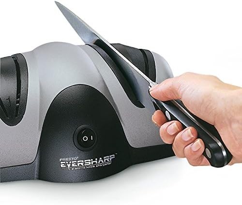 08800 EverSharp Electric Knife Sharpener 2-Stage System Silver/Black