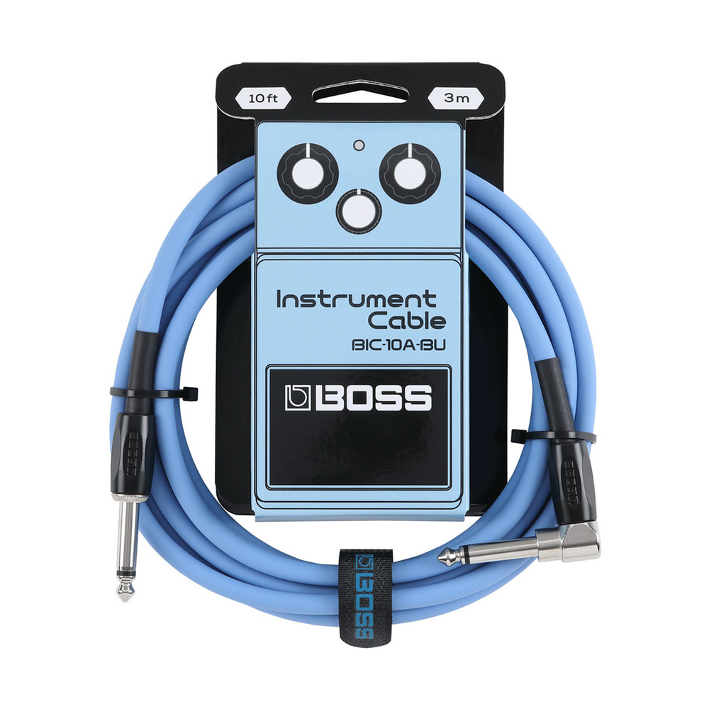 Boss 10ft Instrument Cable Straight-Angled - Blue