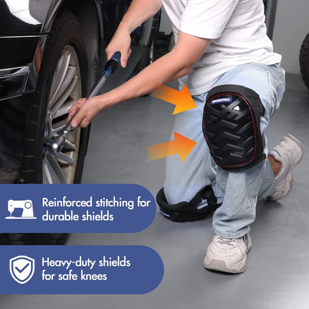 Construction Gel Knee Pads Safety Kneepad Adjustable Buckle Strap Durable Button