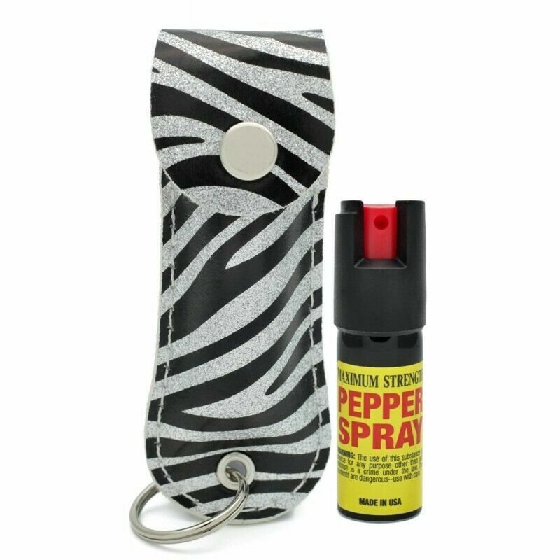Zebra Snake Skin Pattern Personal Defense Pepper Spray OC-18