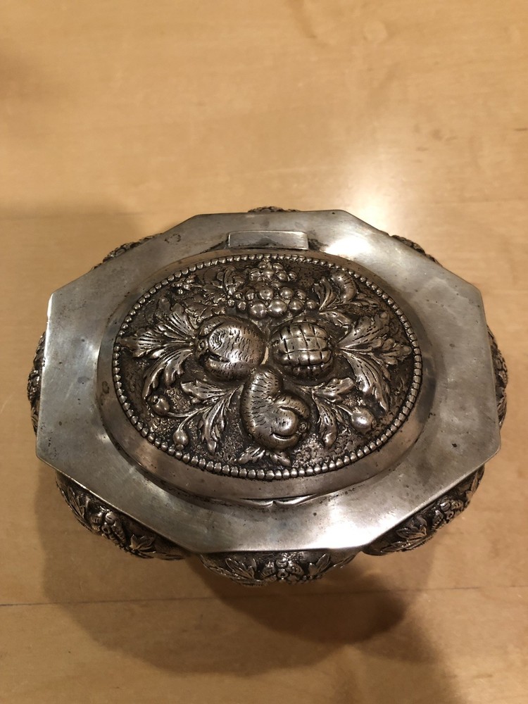 Continental Antique Silver Decorative Box