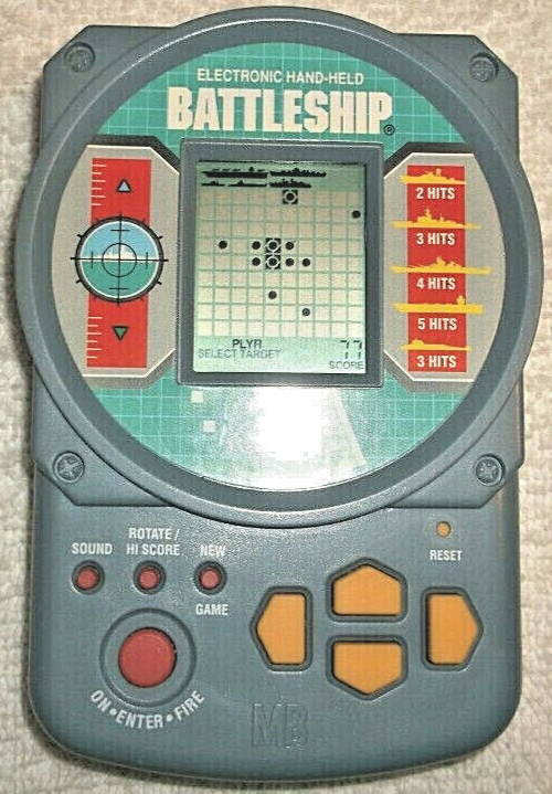 BATTLESHIP HAND HELD ELECTRONIC GAME GRAY BY MILTON BRADLEY 1995