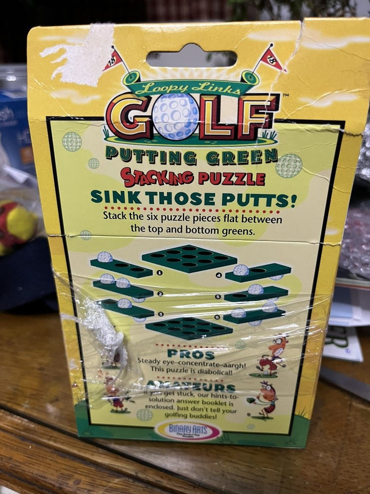 Loopy Links Golf Putting Green Stacking Puzzle Game Binary Arts 1998