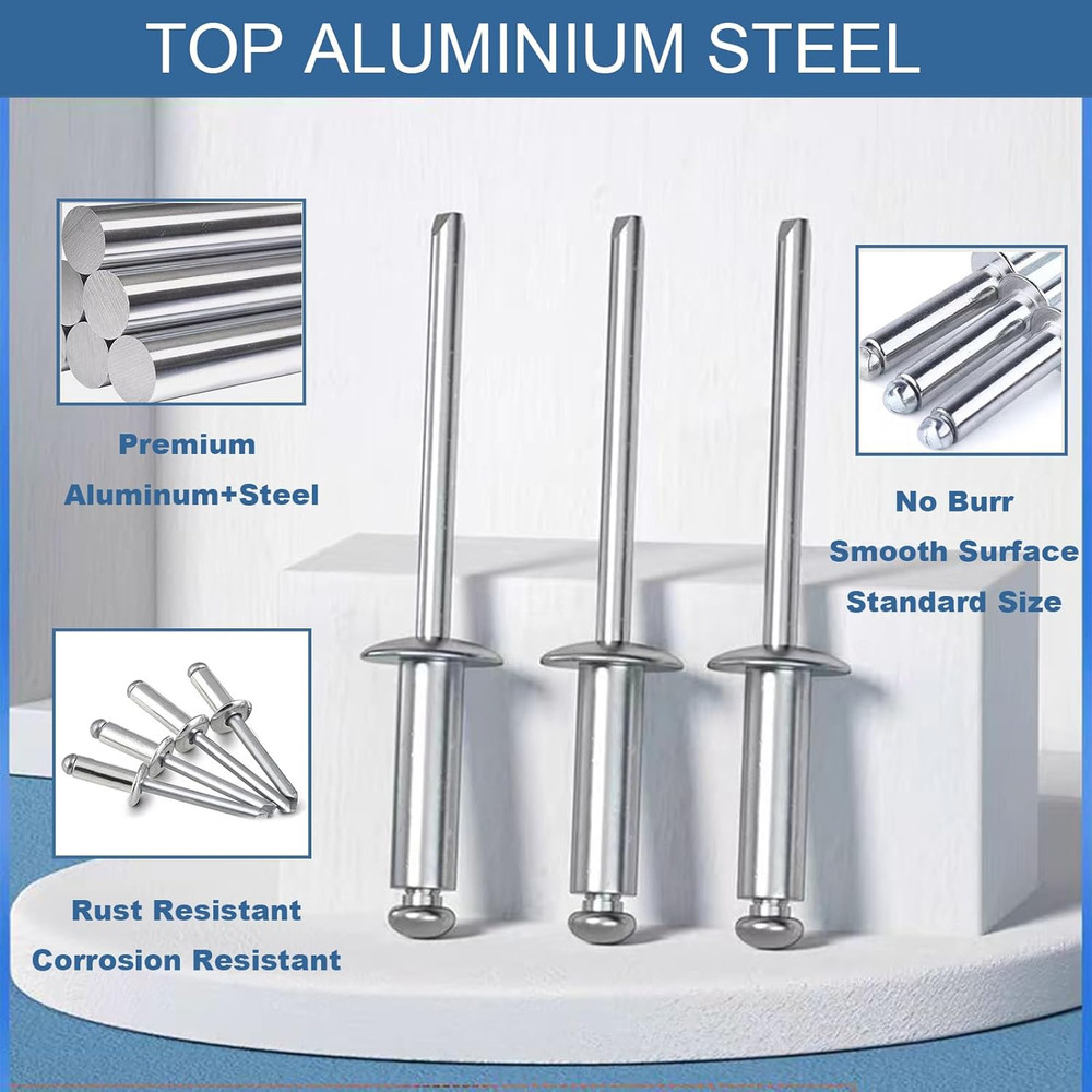 620Pcs Pop Rivets Assortment Kit, 14 Sizes Aluminum Blind Rivets