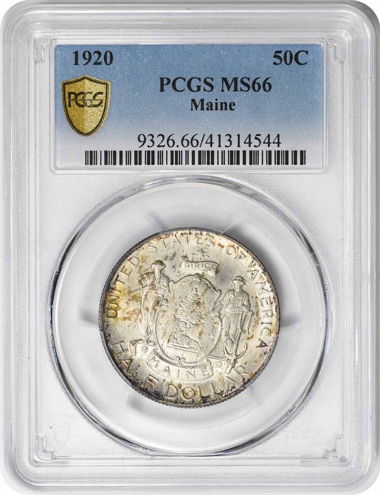 1920 Maine Commemorative Silver Half MS66 PCGS Mint State 66