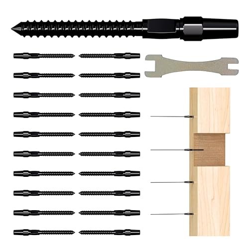 Pair Cable Railing Kit, Invisible Crimp Fitting Deck Cable Level 10 Black