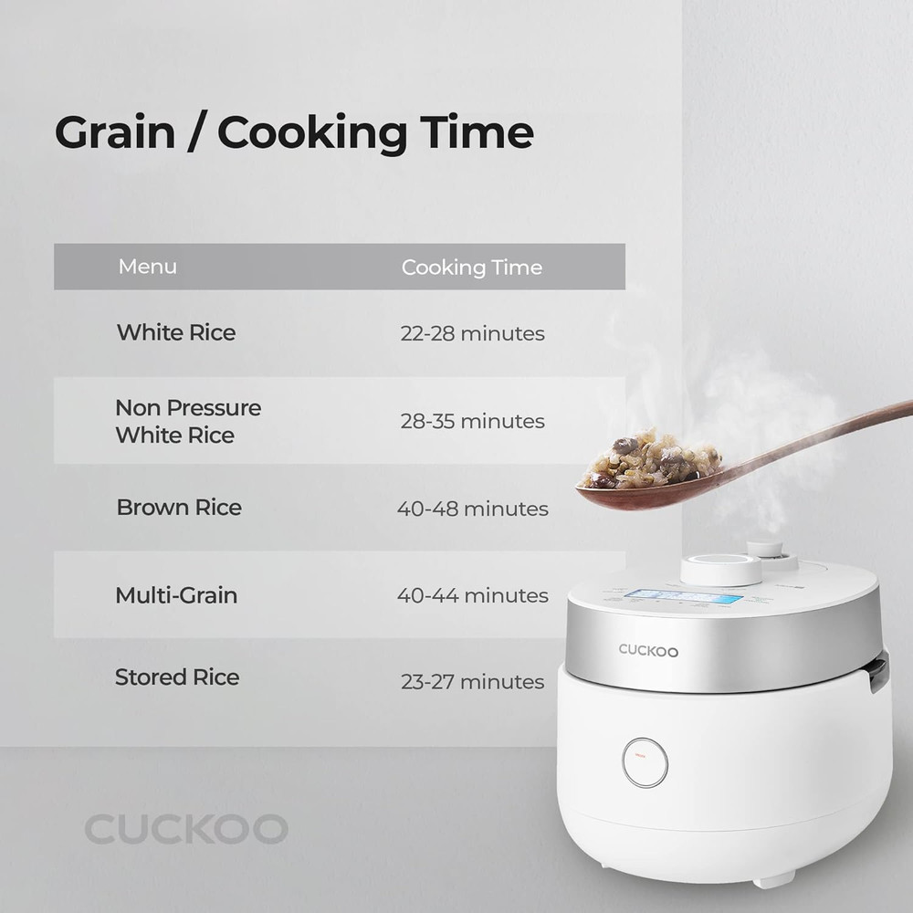 Induction Heating 3-Cup Rice Cooker & Warmer with 15 Menu Modes & Auto Clean