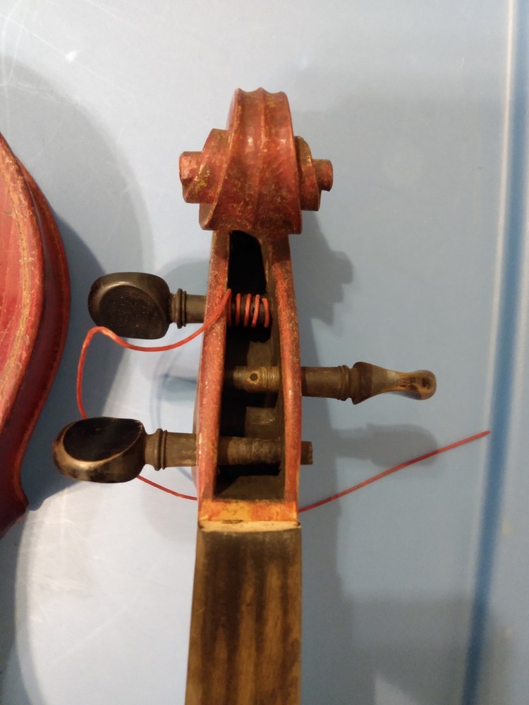 Antique Violin As Found