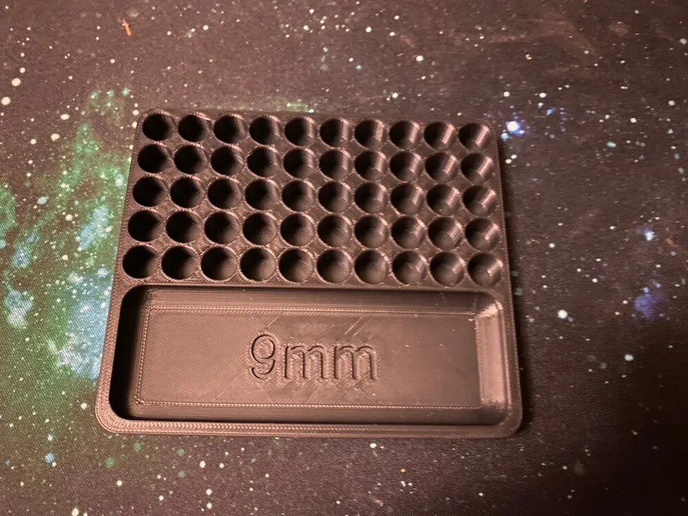 9mm Reloading Tray | 50 spots | Reloading | 9mm | Reload | 3D Printed