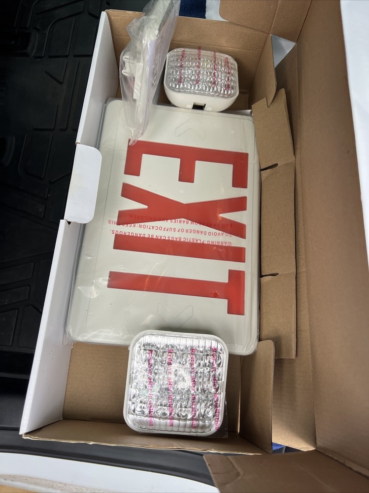 LED Exit Sign Emergency Light–Hi Output Compact Combo UL listed Quality