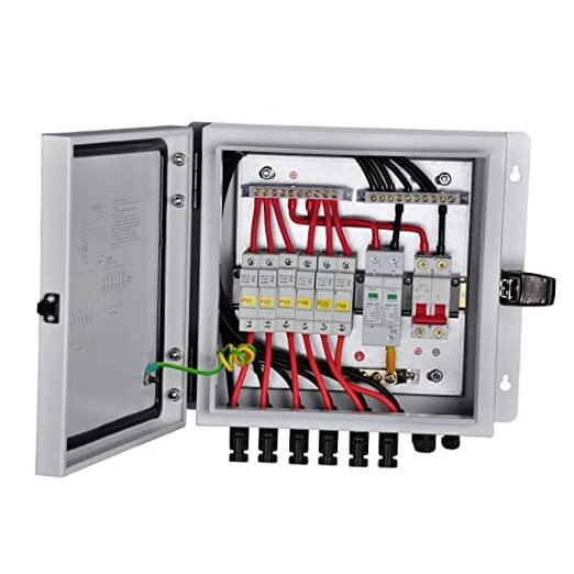 PV Combiner Box Solar Combiner Box with 15A Rated Current Fuse, Surge 6 String