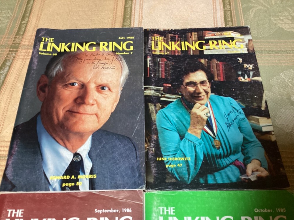 4 Autographed Issues of The Linking Ring Magic Magazine