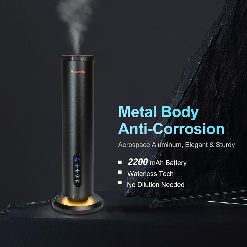 Air Diffuser Bluetooth Waterless Essential Oil Aromatherapy Diffuser with Tim...