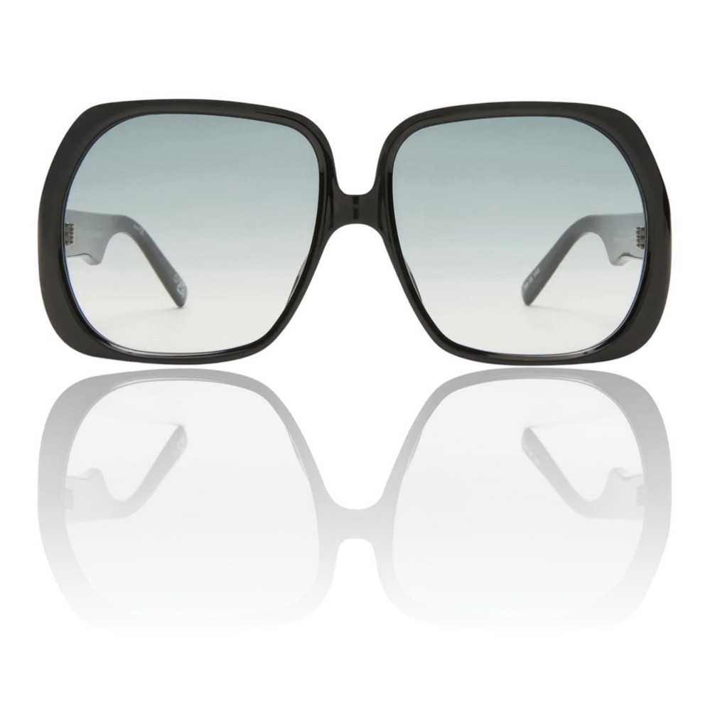 Le Specs Polydisco Sunglasses | Oversized Acetate, Square, Grey Gradient Lens