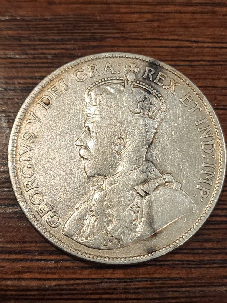 1916 Canada 50 Cents Silver Coin