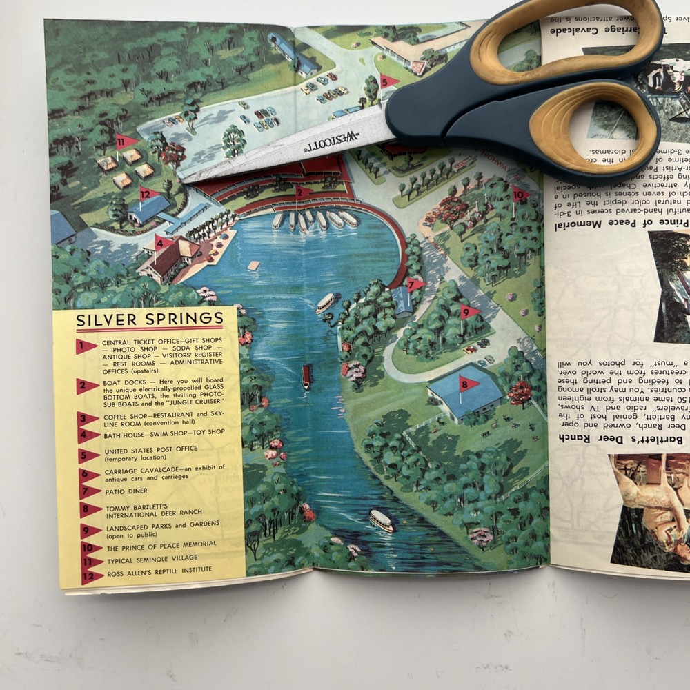 Silver Springs Florida brochure map 1957